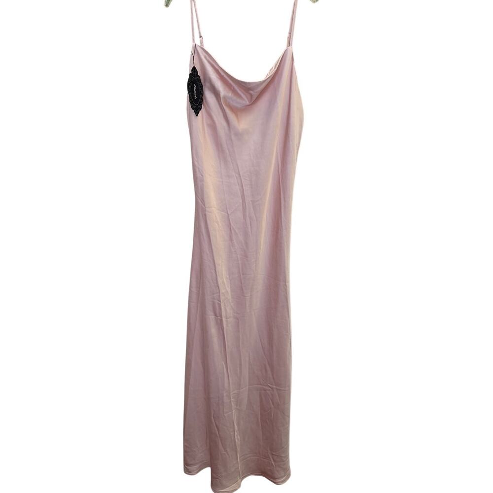 Atnlewhi Pale Pink Long Slip Dress Women's Size Large NWT Fairy 90s style chic